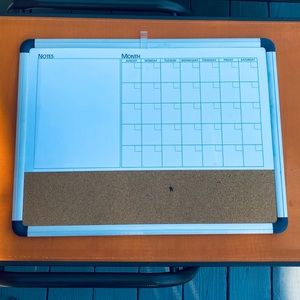 WhiteBoard Calender with Note Space & Cork-board